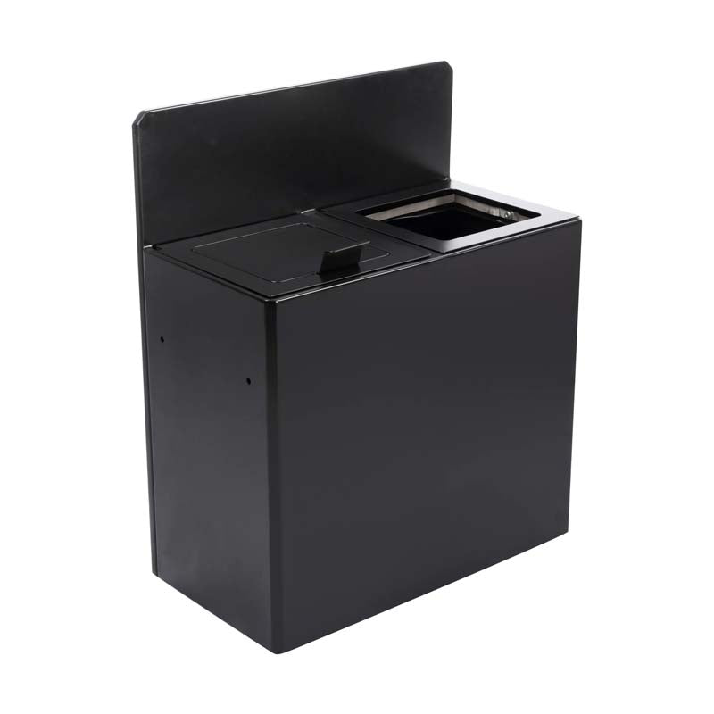 V-Part wandafvalscheidingsunit 2 x 15 liter mat zwart