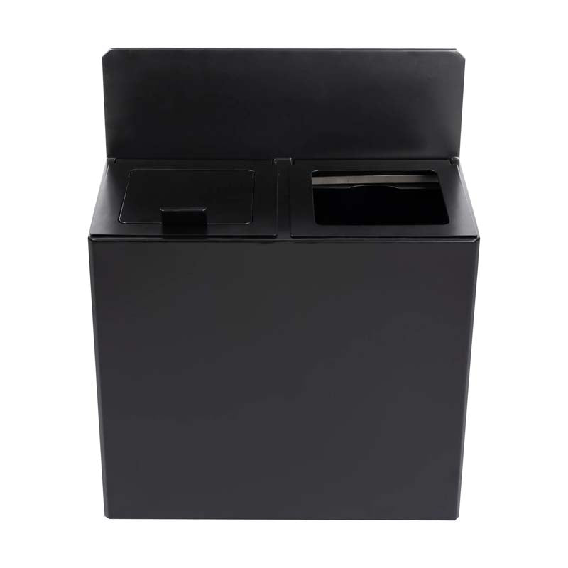 V-Part wandafvalscheidingsunit 2 x 15 liter mat zwart