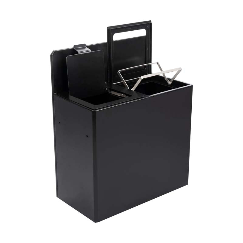 V-Part wandafvalscheidingsunit 2 x 15 liter mat zwart