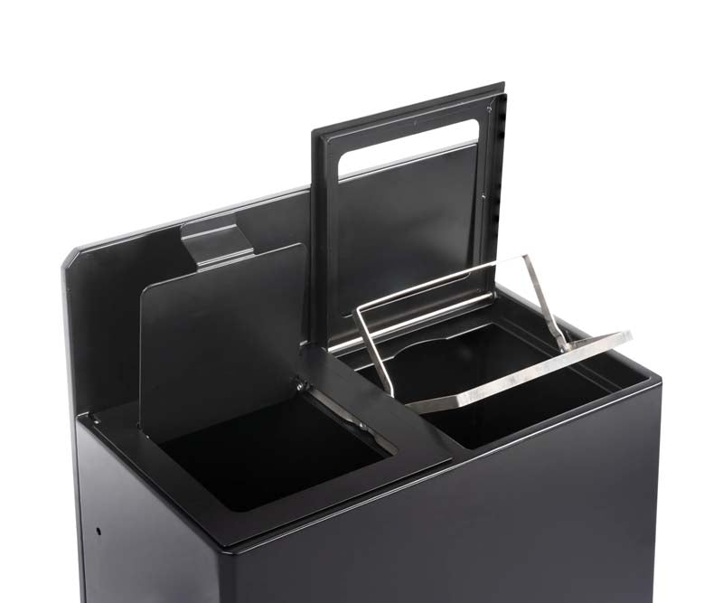 V-Part wandafvalscheidingsunit 2 x 15 liter mat zwart