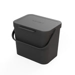 Bonton Mini GFT-afvalbak 5 liter set van 4 grijs, 1 x 4 stuks