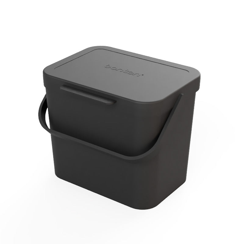 Bonton Mini GFT-afvalbak 5 liter set van 4 grijs, 1 x 4 stuks