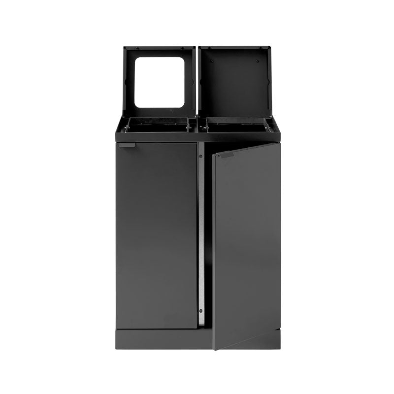 Bica Basic 886 afvalscheidingsunit 2x45 liter antraciet