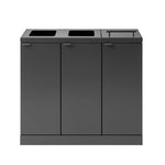 Bica Basic 887 afvalscheidingsunit 3x45 liter antraciet
