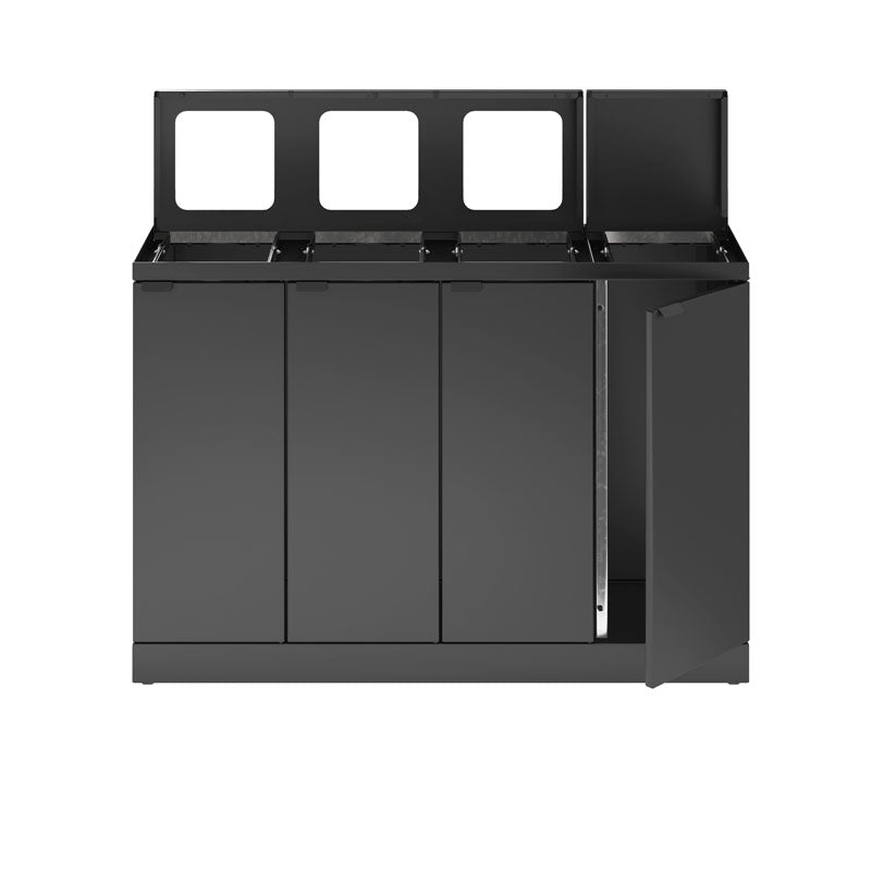 Bica Basic 883 afvalscheidingsunit 4x45 liter antraciet
