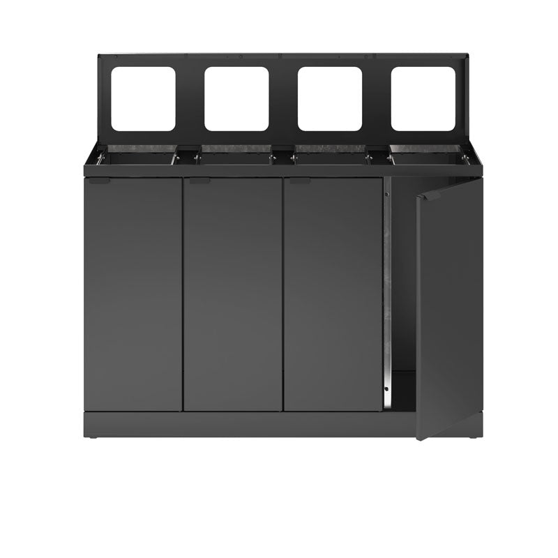 Bica Basic 878 afvalscheidingsunit 4x45 liter antraciet
