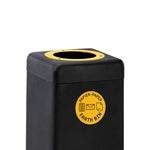 EarthBin afvalbak 60 liter zwart met gele opening