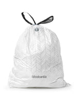 Brabantia PerfectFit afvalzak met trekbandsluiting 60 liter code M, 12 x 10 stuks wit