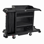 Rubbermaid grote housekeeping-wagen zwart