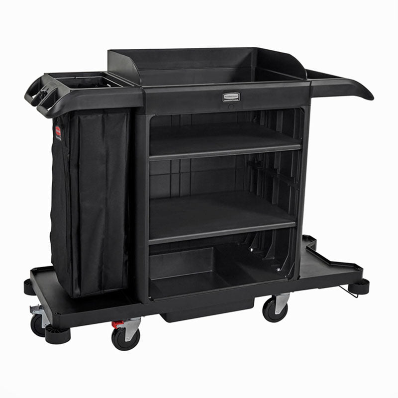 Rubbermaid grote housekeeping-wagen zwart