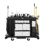 Rubbermaid grote housekeeping-wagen zwart