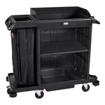 Rubbermaid compacte housekeeping-wagen zwart
