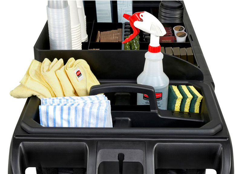 Rubbermaid schoonmaakcaddy zwart