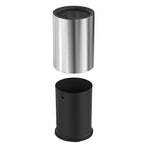 EKO Classic Round Open Top Bin 10 liter mat RVS