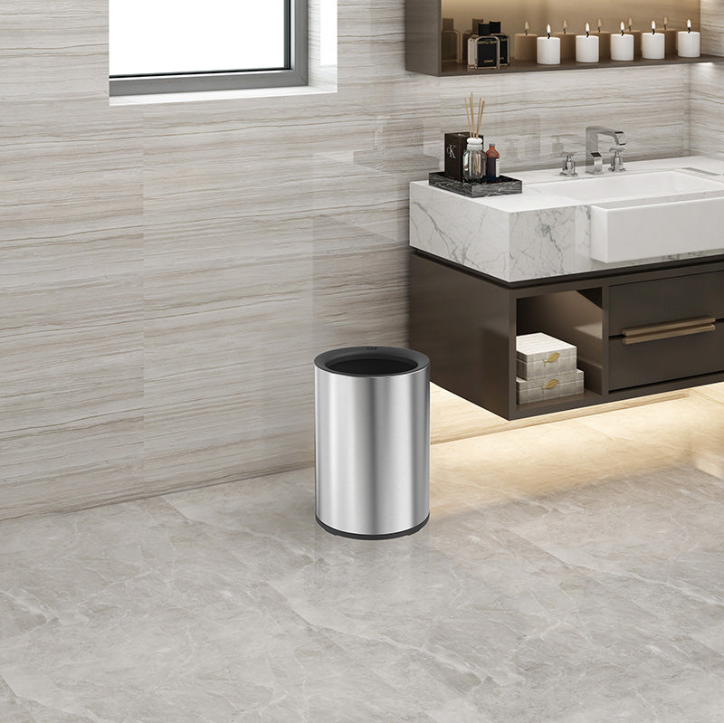 EKO Classic Round Open Top Bin 10 liter mat RVS