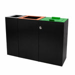 V-Part modulaire afvalscheidingsunit 90 liter mat zwart