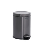 Rubbermaid ronde Step-On pedaalemmer 6 liter metallic grafiet