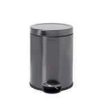 Rubbermaid ronde Step-On pedaalemmer 6 liter metallic grafiet