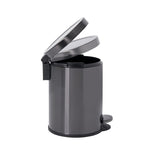 Rubbermaid ronde Step-On pedaalemmer 6 liter metallic grafiet
