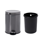 Rubbermaid ronde Step-On pedaalemmer 6 liter metallic grafiet