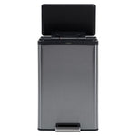 Rubbermaid Elite Step-On pedaalemmer 45 liter metallic grafiet