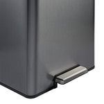 Rubbermaid Elite Step-On pedaalemmer 45 liter metallic grafiet