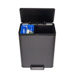 Rubbermaid Elite Step-On pedaalemmer 60 liter metallic grafiet