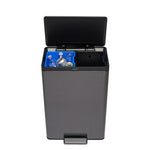 Rubbermaid Elite Step-On pedaalemmer 39 liter metallic grafiet