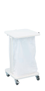 Saekko Boy afvalzakhouder met deksel 40 liter wit