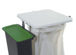 Saekko Boy afvalzakhouder met deksel 40 liter wit
