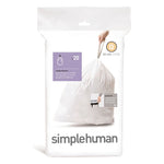 Simplehuman afvalzakken 50-65 liter code Q, 20 stuks wit, 1 x 20 stuks