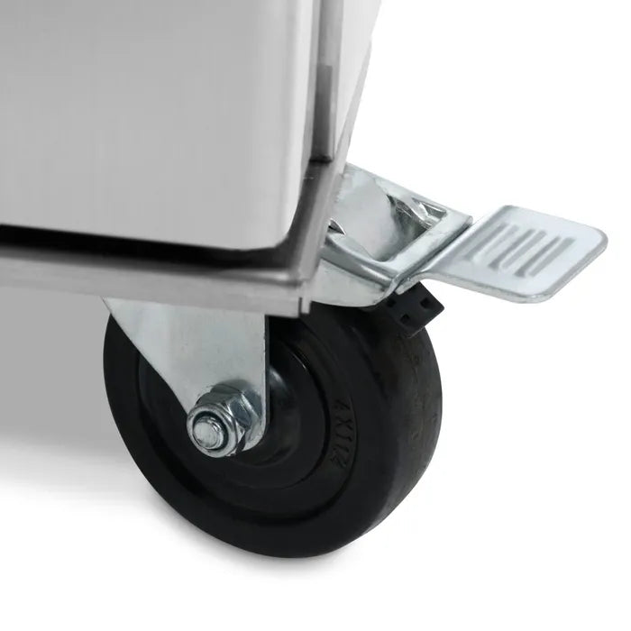 Viskoelkast - 600 L - 7 Containers (60 x 40 cm) - op Wielen - Roestvrijstaal