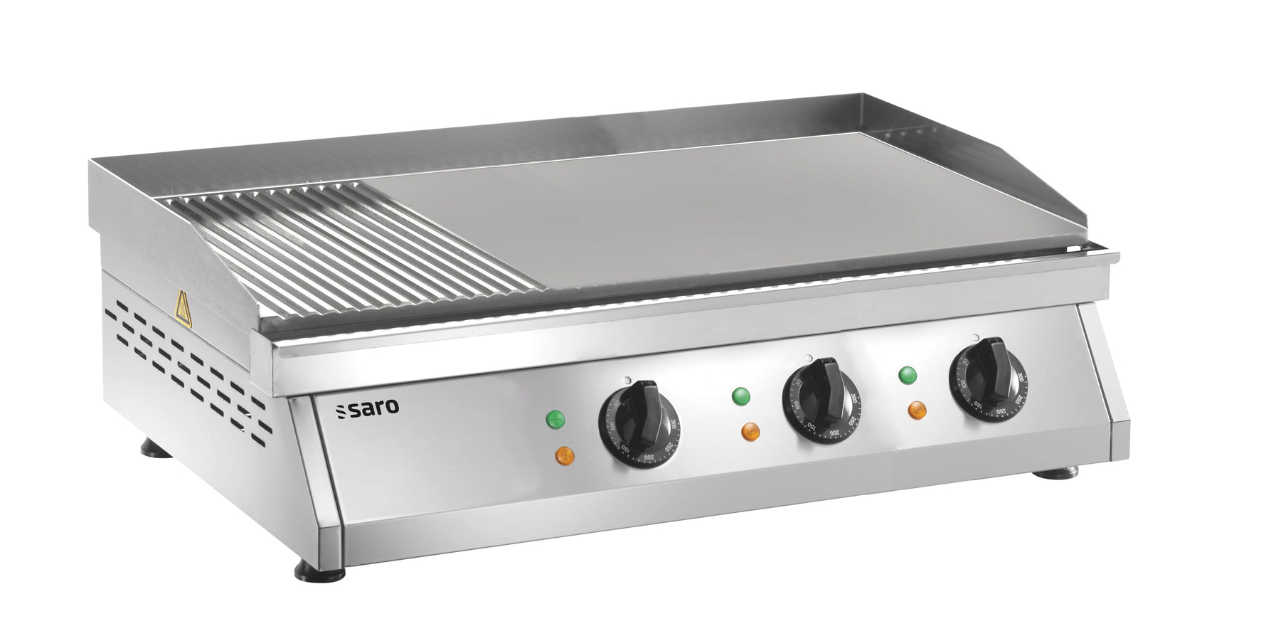 SARO Electrische grillplaat (gegroefd+glad) model FRY TOP GH 760 R