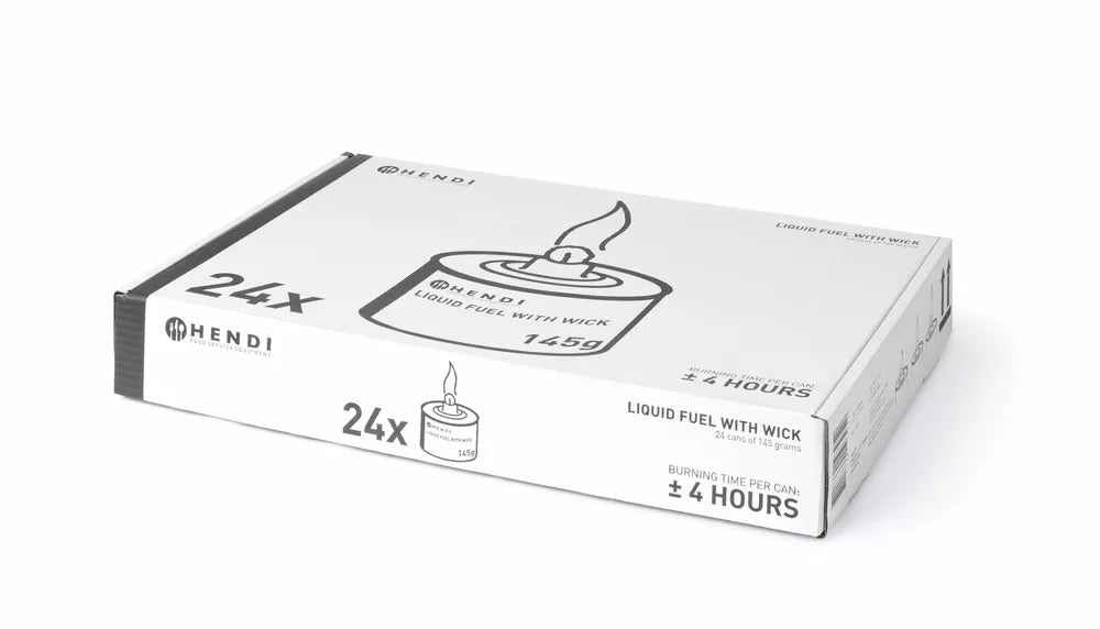 Vloeibare brandstof met lont, brandduur ± 4 uur, 24 stuks