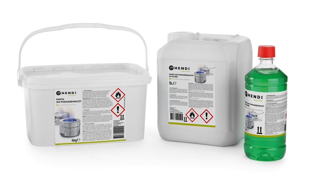 Chafing dish brandpasta fles