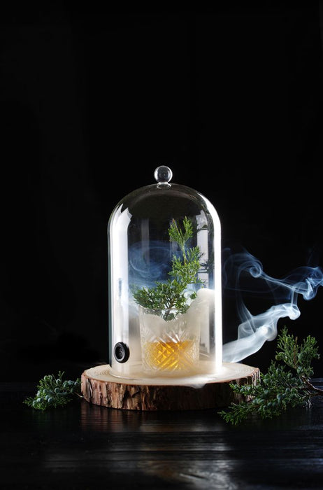 Glass dome with ventilation opening