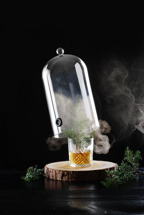 Glass dome with ventilation opening