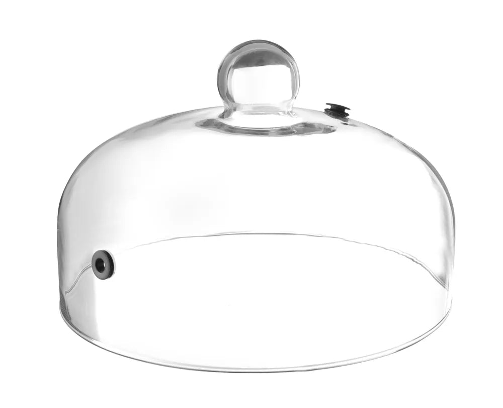 Glazen stolp met ventilatieopening