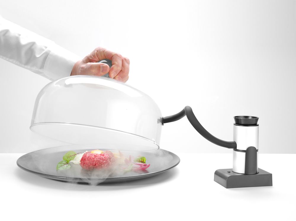 Glazen stolp met ventilatieopening