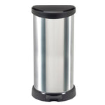 Curver Decobin pedaalemmer 40 liter zilver/zwart