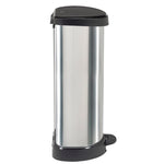 Curver Decobin pedaalemmer 40 liter zilver/zwart
