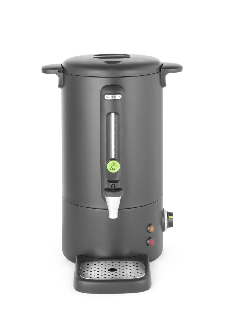 Verwarmde Drankendispenser | UNIQ (Design by Bronwasser) | Zwart | 16L | 30°C/100°C | 1.65kW (230V) | Enkelwandig | Lekbak | 357x380x502(h)mm