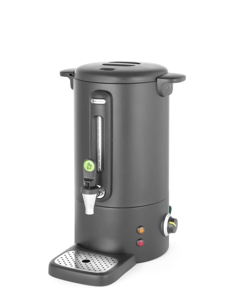 Verwarmde Drankendispenser | UNIQ (Design by Bronwasser) | Zwart | 16L | 30°C/100°C | 1.65kW (230V) | Enkelwandig | Lekbak | 357x380x502(h)mm