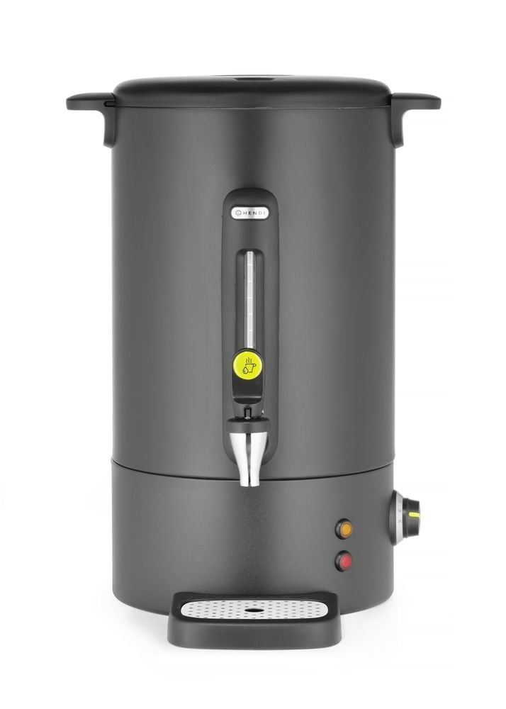 Verwarmde Drankendispenser | UNIQ (Design by Bronwasser) | Zwart | 16L | 30°C/100°C | 1.65kW (230V) | Enkelwandig | Lekbak | 357x380x502(h)mm