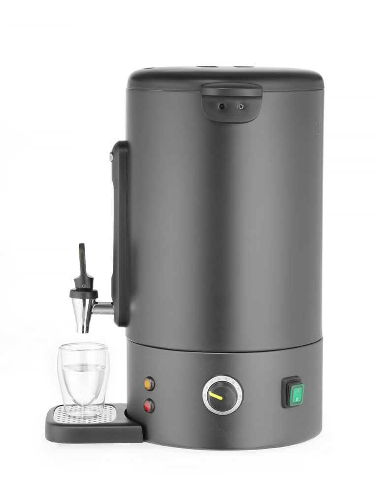 Verwarmde Drankendispenser | UNIQ (Design by Bronwasser) | Zwart | 16L | 30°C/100°C | 1.65kW (230V) | Enkelwandig | Lekbak | 357x380x502(h)mm