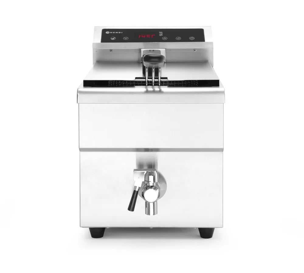 Inductie friteuse met aftapkraan - 8 l