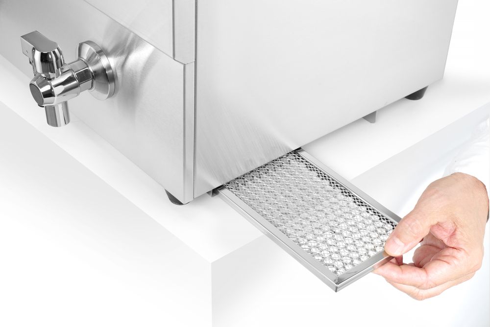 Inductie friteuse met aftapkraan - 2 x 8 l