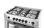 Gasfornuis - 5 pits met elektrische oven