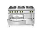 Gasfornuis Kitchen Line 6-pits met convectieoven GN 1/1