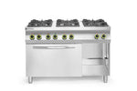 Gasfornuis Kitchen Line 6-pits met convectieoven GN 1/1
